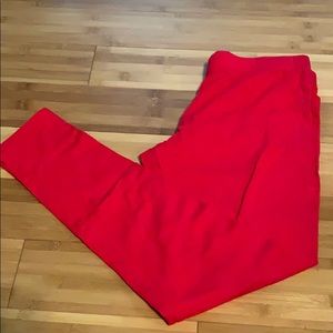 Red leggings